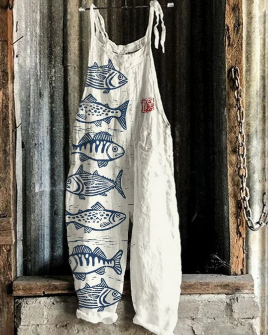 Floral Waist-Defining Jumpsuit