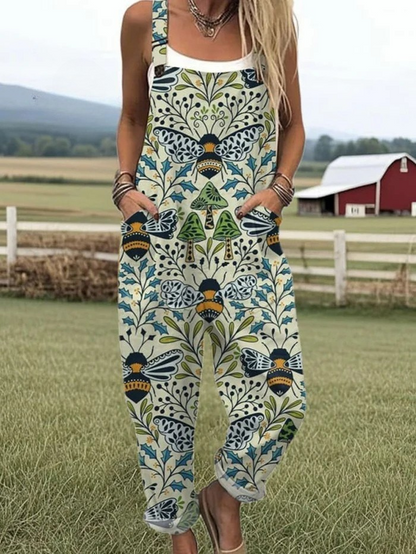 Airy-Vintage Wide-Leg Jumpsuit