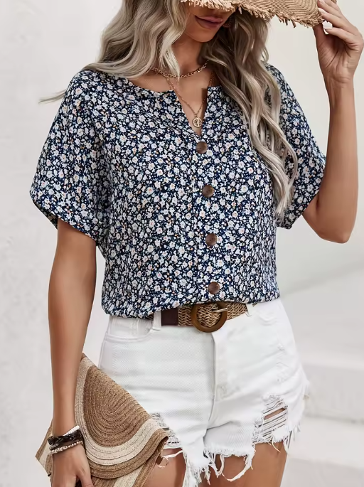 Cooling Floral Blouse