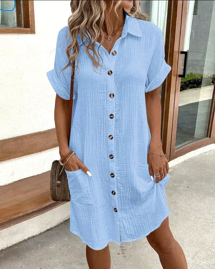 Elegant-Comfort Polo Dress