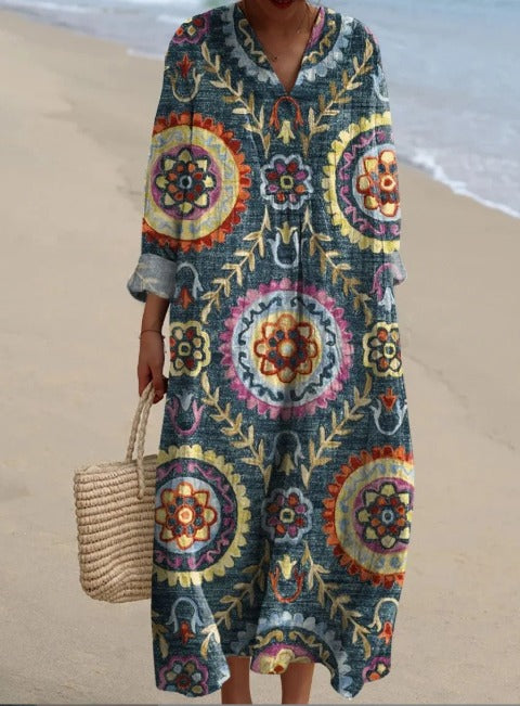 Geometric-Art Comfort Dress