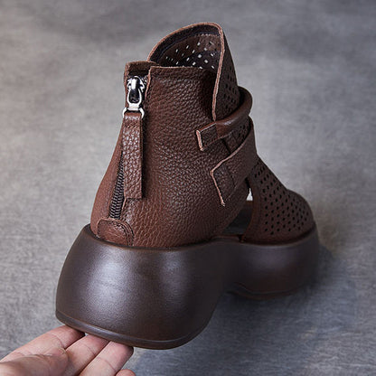 Elegant Comfort Leather Sandals
