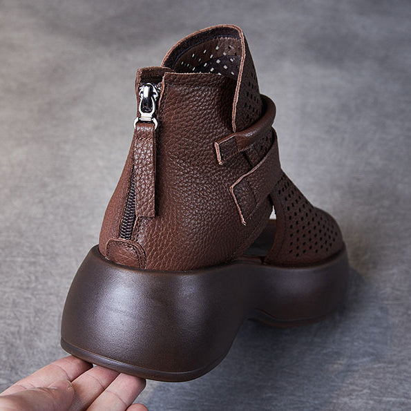 Elegant Comfort Leather Sandals