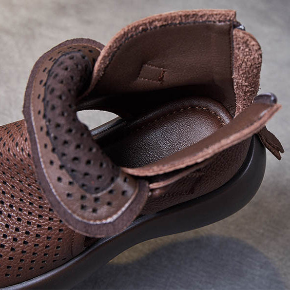 Elegant Comfort Leather Sandals