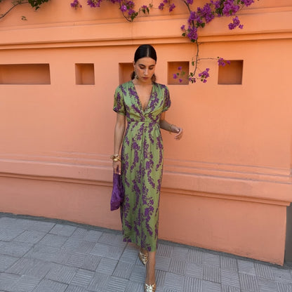 Floral Feminine Midi Dress