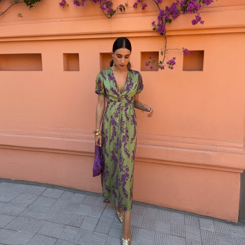 Floral Feminine Midi Dress