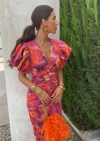 Arielle Sculptural Floral Dress