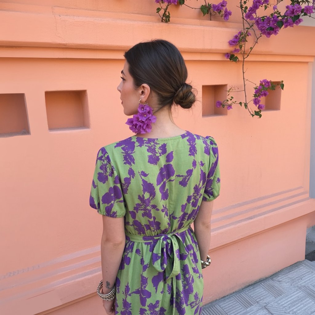Floral Feminine Midi Dress