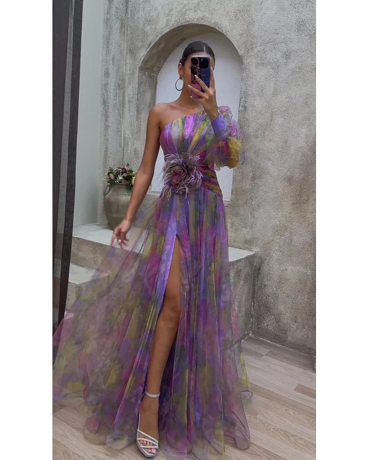 Elegant Figure Enhancing Long Sleeve Dress