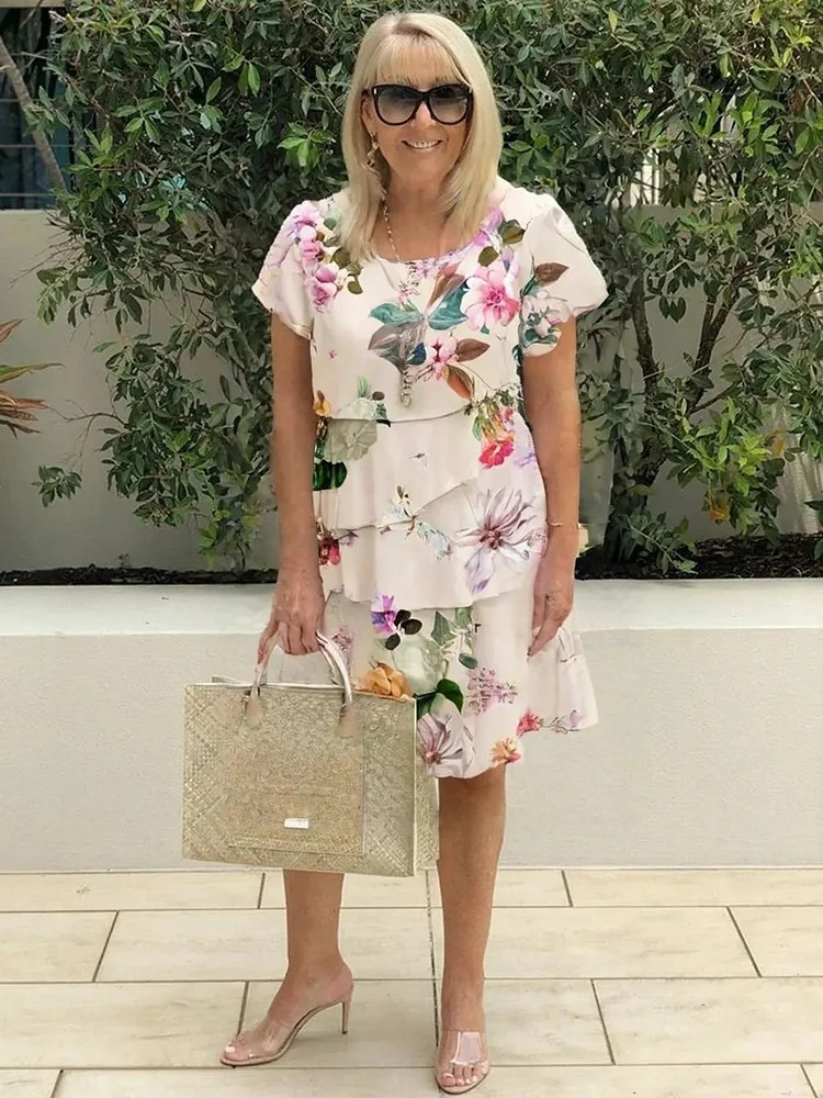 Curve-Flattering Floral Dress