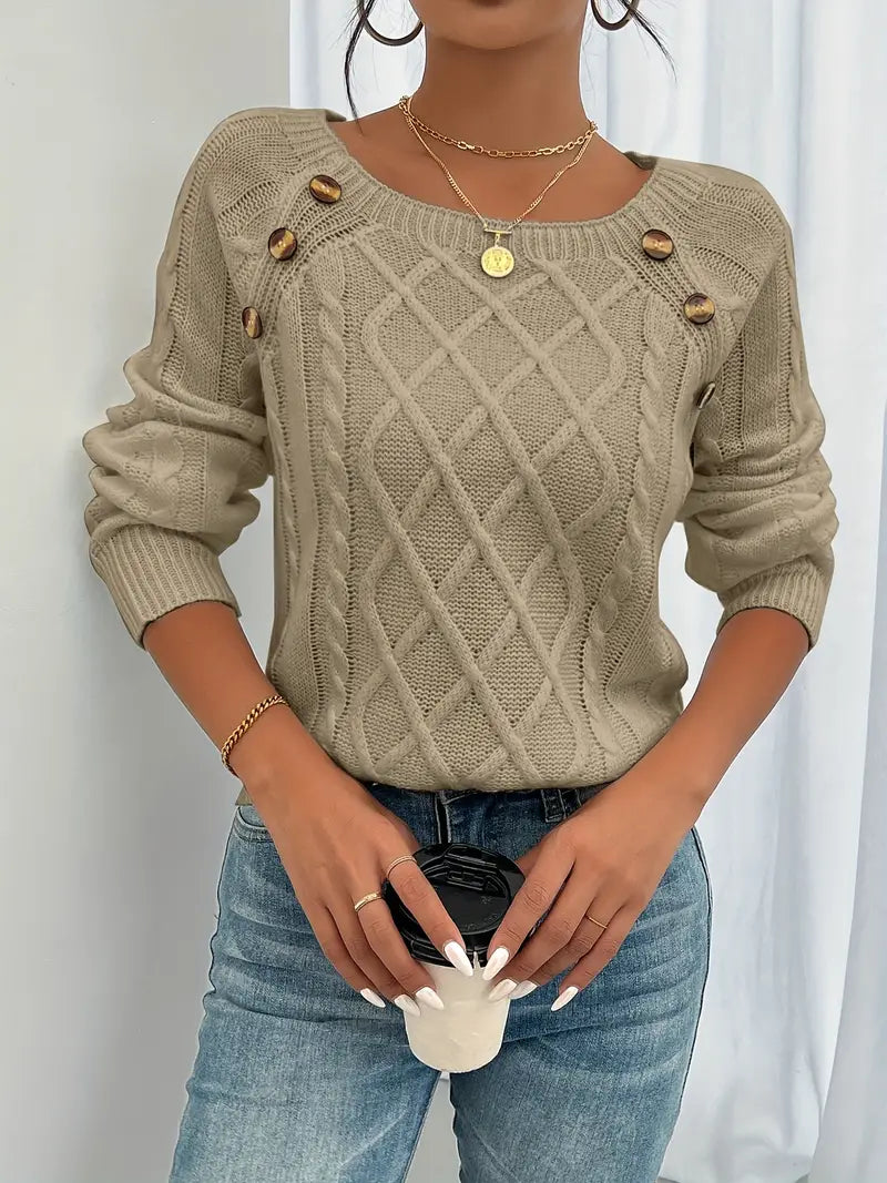Soft-Touch Button Cardigan