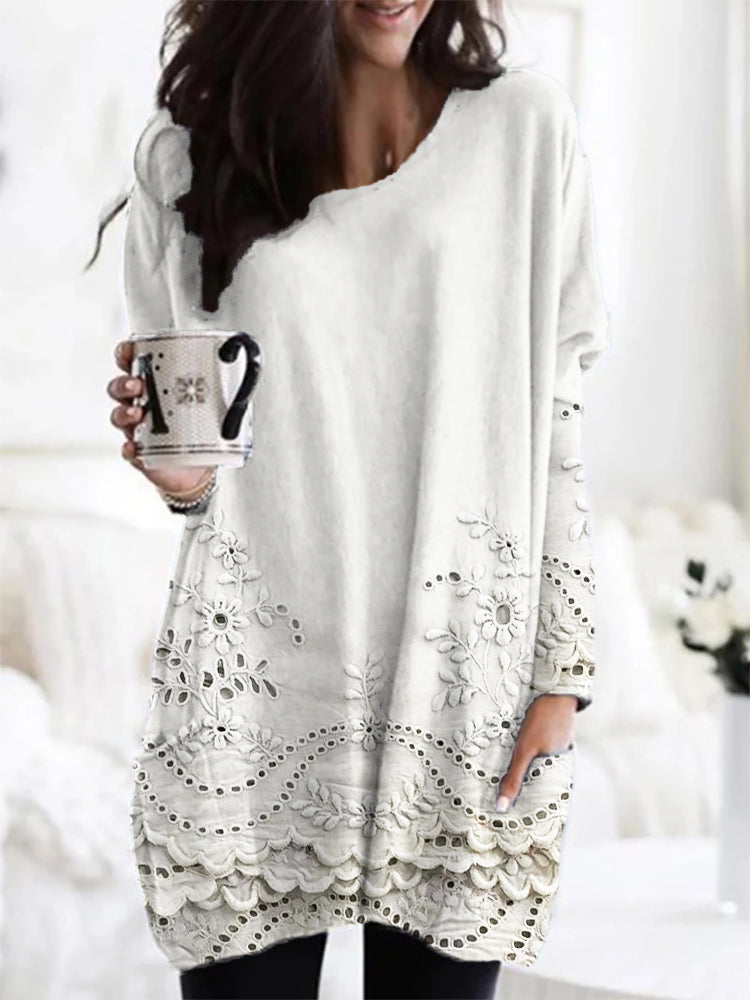 Effortless Chic Embroidered Sweater