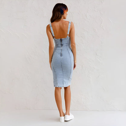 Elegant Comfort Denim Dress