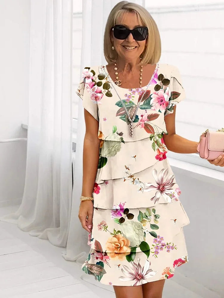 Curve-Flattering Floral Dress