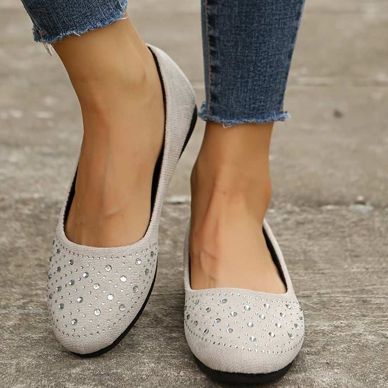 Easy-Care Round-Toe Flats