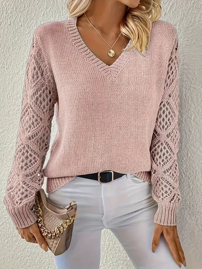 Figure-Flattering V-Neck Jumper