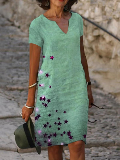 Elegant Fit V-Neck Dress