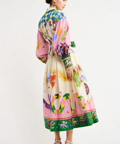 Italian-Elegance Maxi Dress