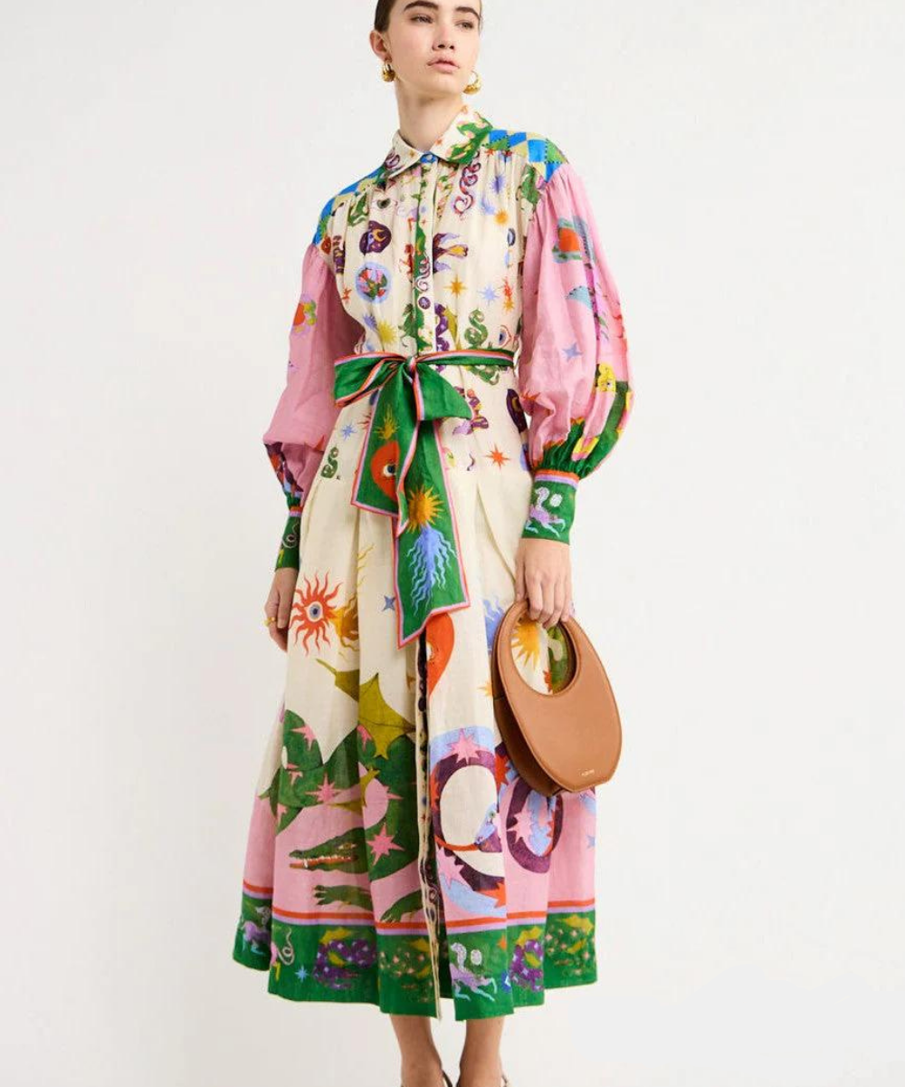 Italian-Elegance Maxi Dress