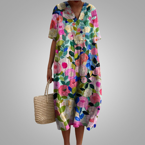 Vibrant Garden Bloom Dress