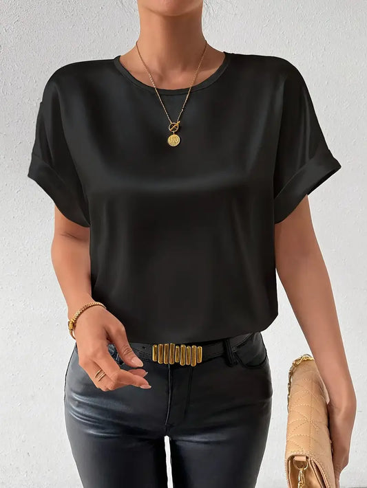 Crease-Resist Batwing Blouse