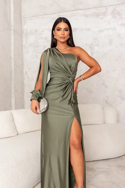 Elegant Satin Maxi for Radiant Nights