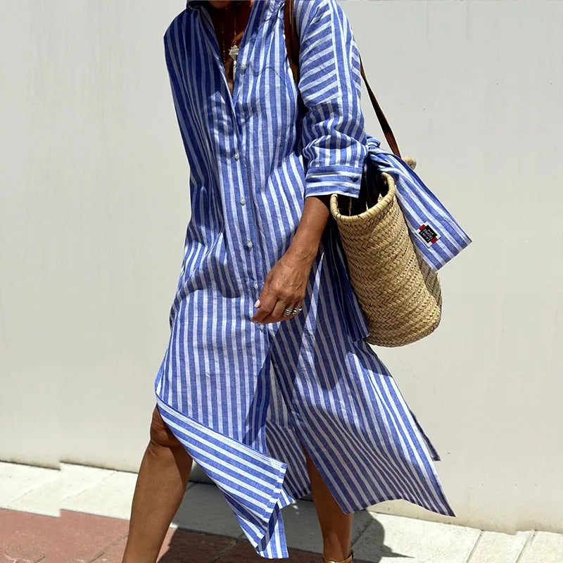 Elegant Striped Eco-Soft Dress