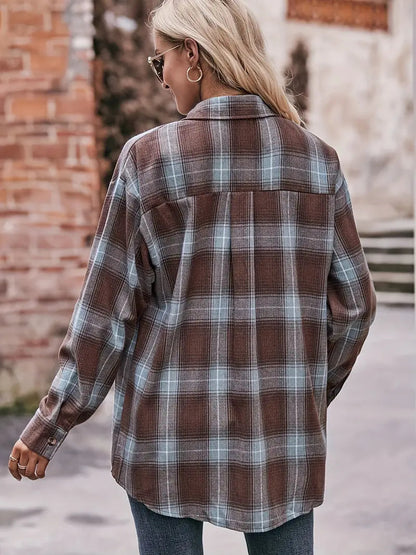 Easy-Care Checked Blouse