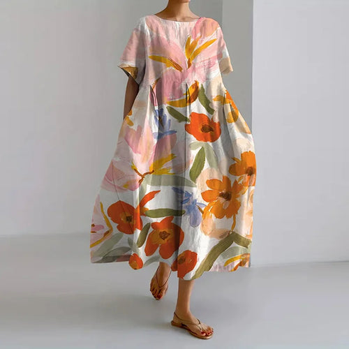 Effortless-Elegance Floral Dress