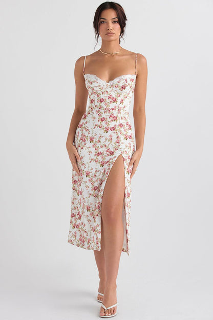 Elegant Floral Midi Dress