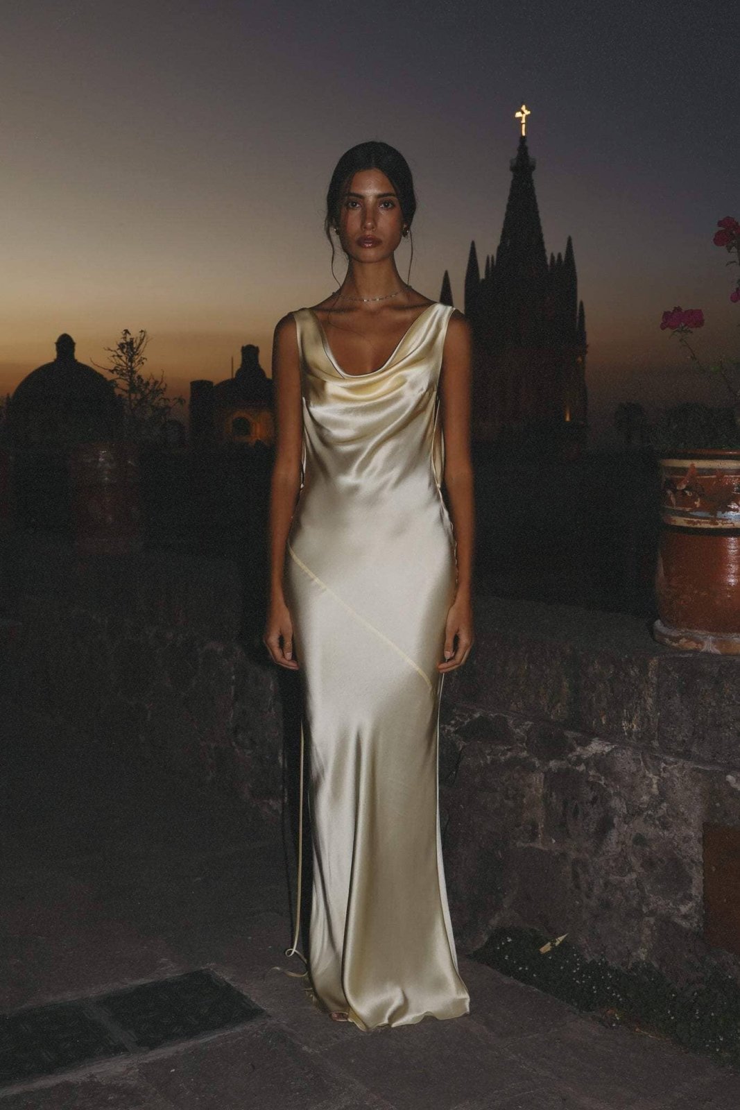 Silk Elegance Maxi Dress