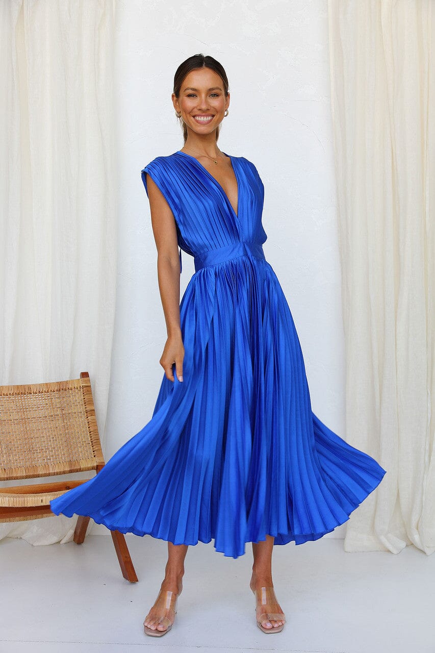 Silk Elegance Midi Dress