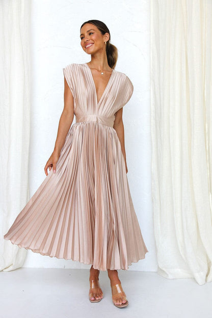 Silk Elegance Midi Dress