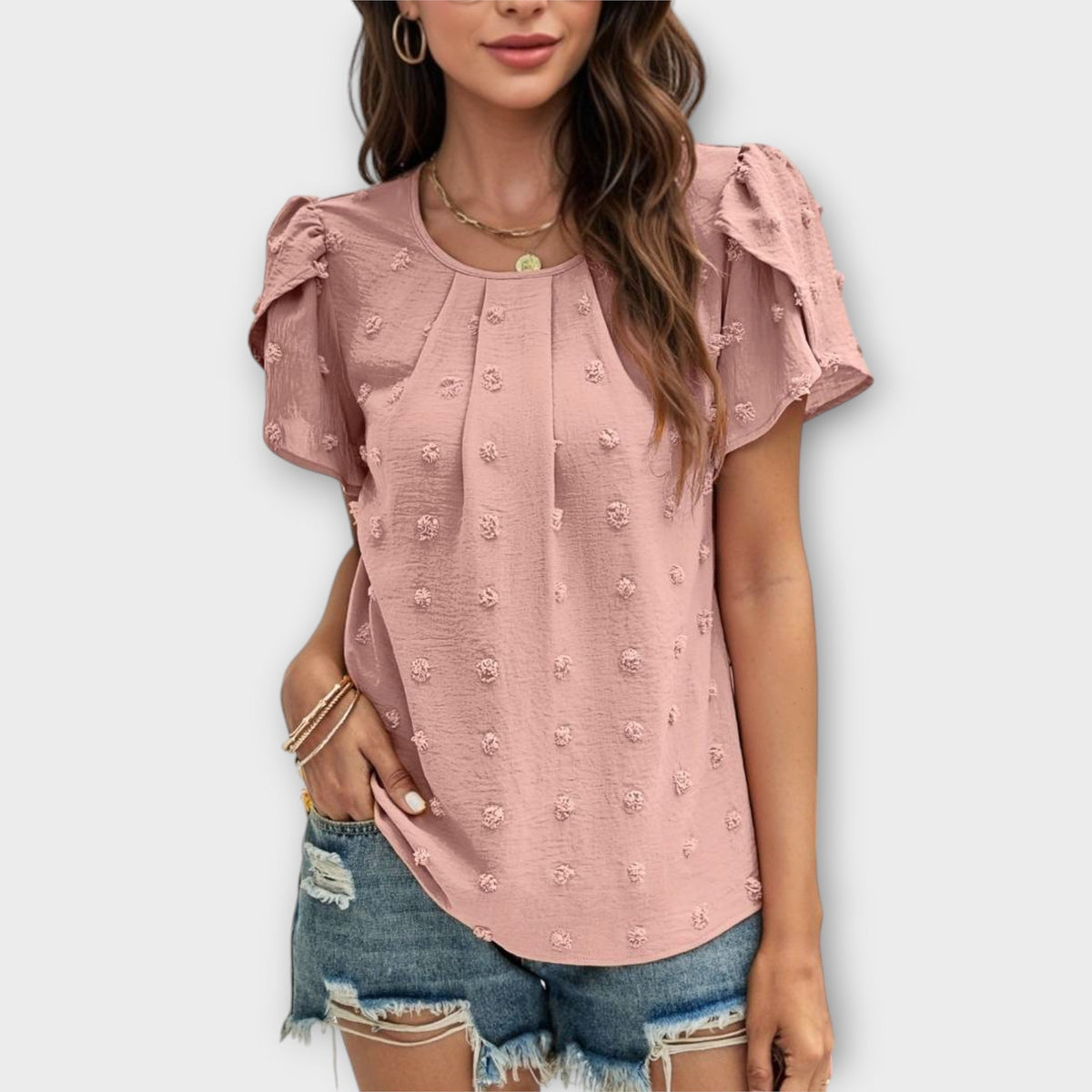 Swiss Dot Graceful Blouse
