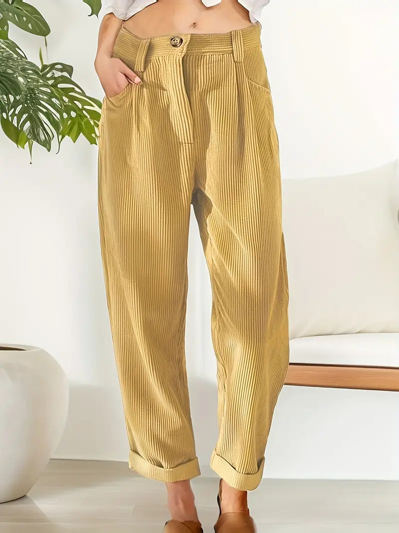 Comfort-Stretch Corduroy Trousers
