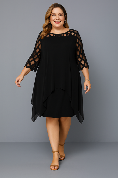 Graceful Lace Midi Dress