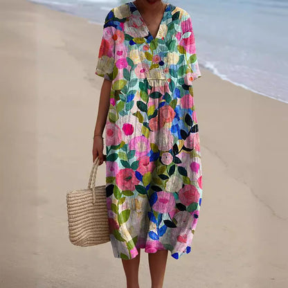 Radiant Floral Summer Dress
