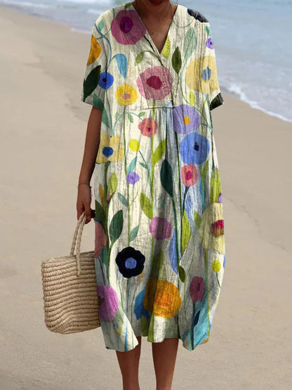 Radiant Floral Summer Dress