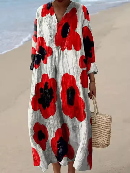 Effortless Floral Elegance Dress