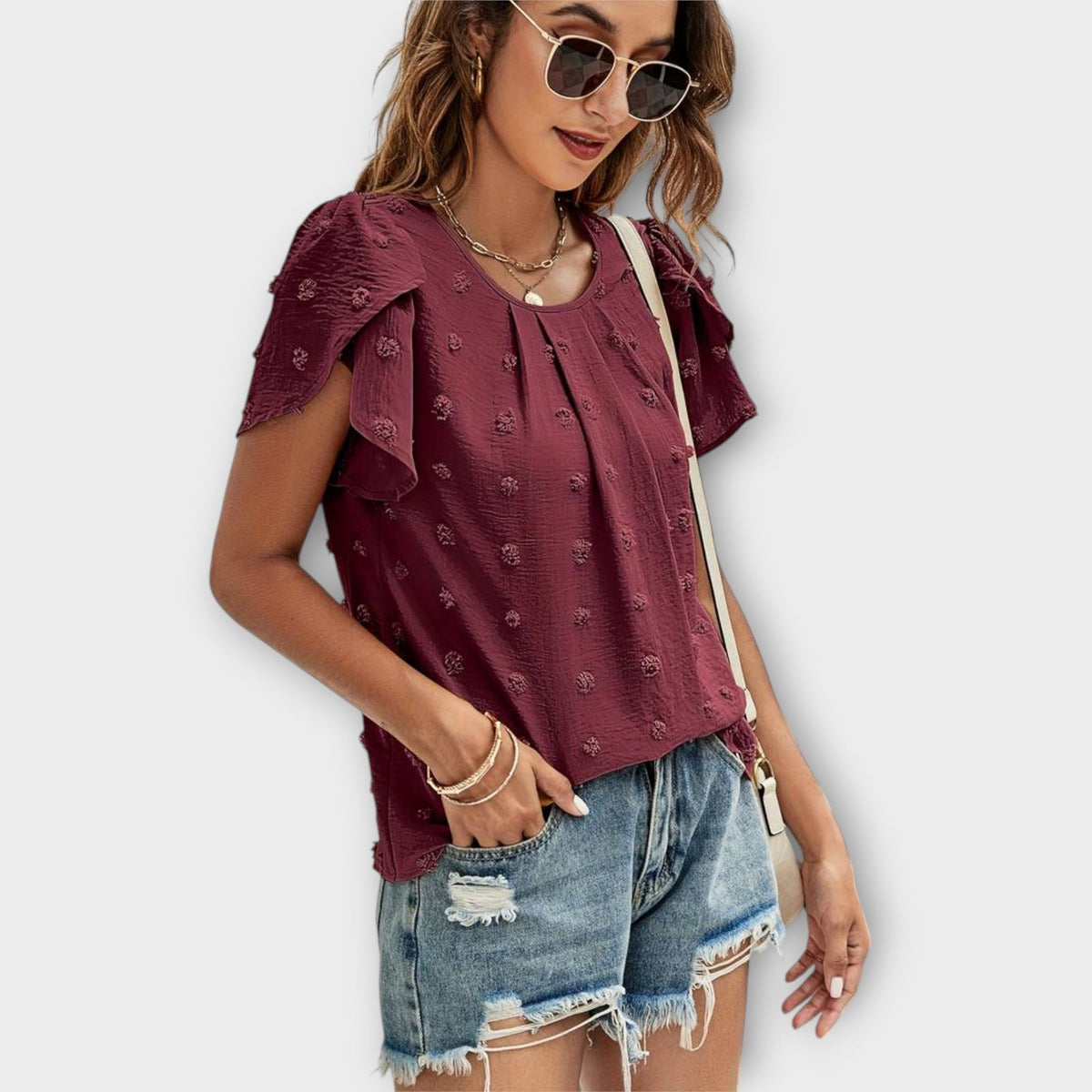 Swiss Dot Graceful Blouse