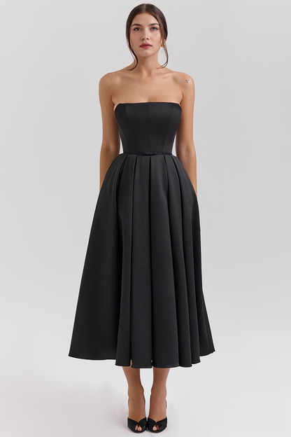 Elegant Corseted Midi Dress