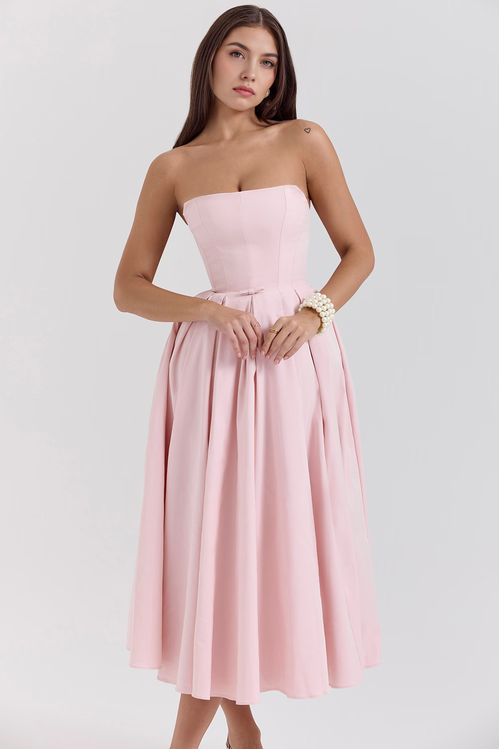 Elegant Corseted Midi Dress