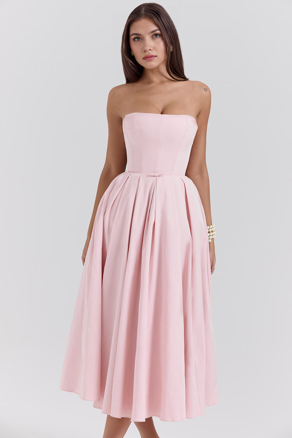 Elegant Corseted Midi Dress