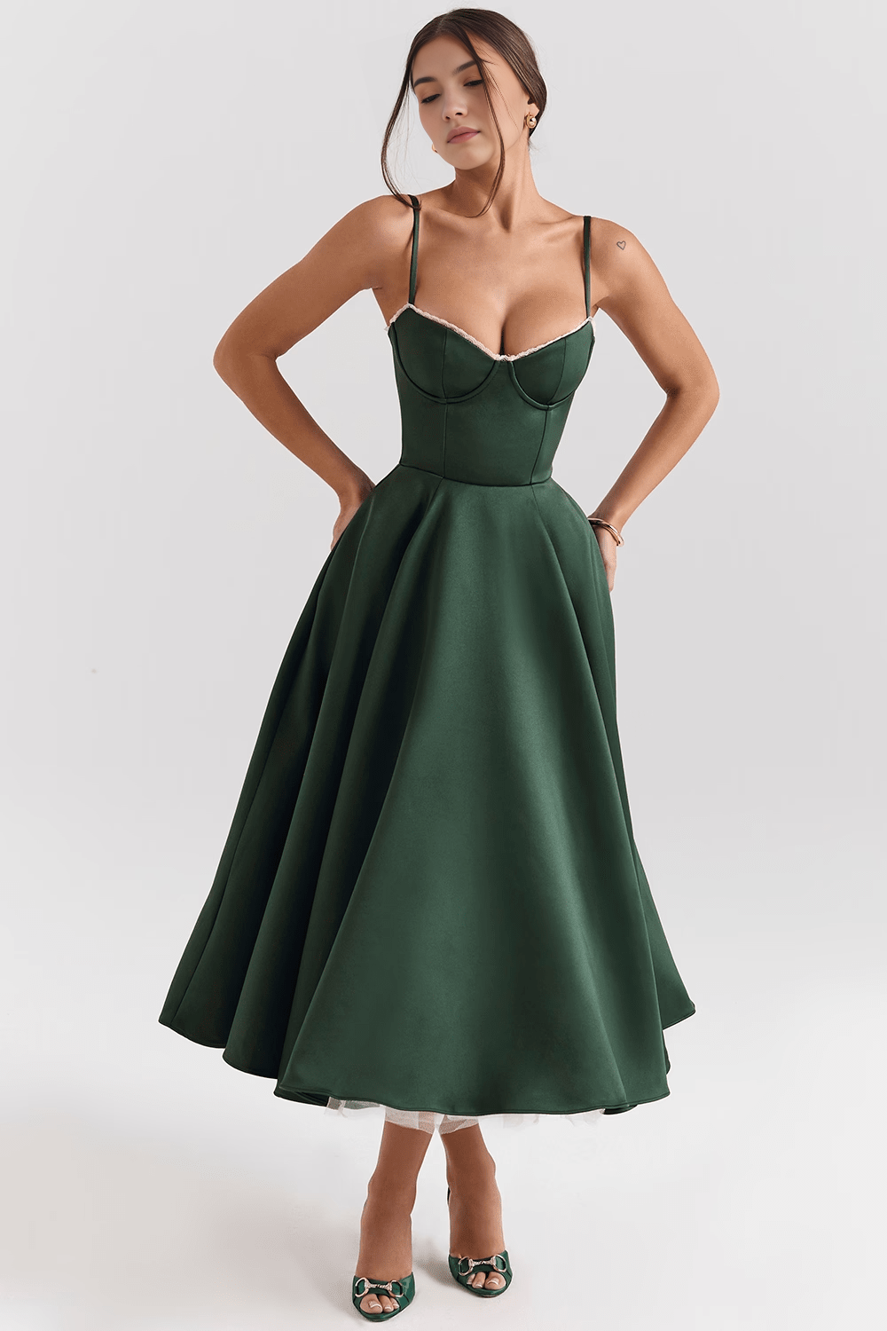Elegant-Sculpting Midi Dress