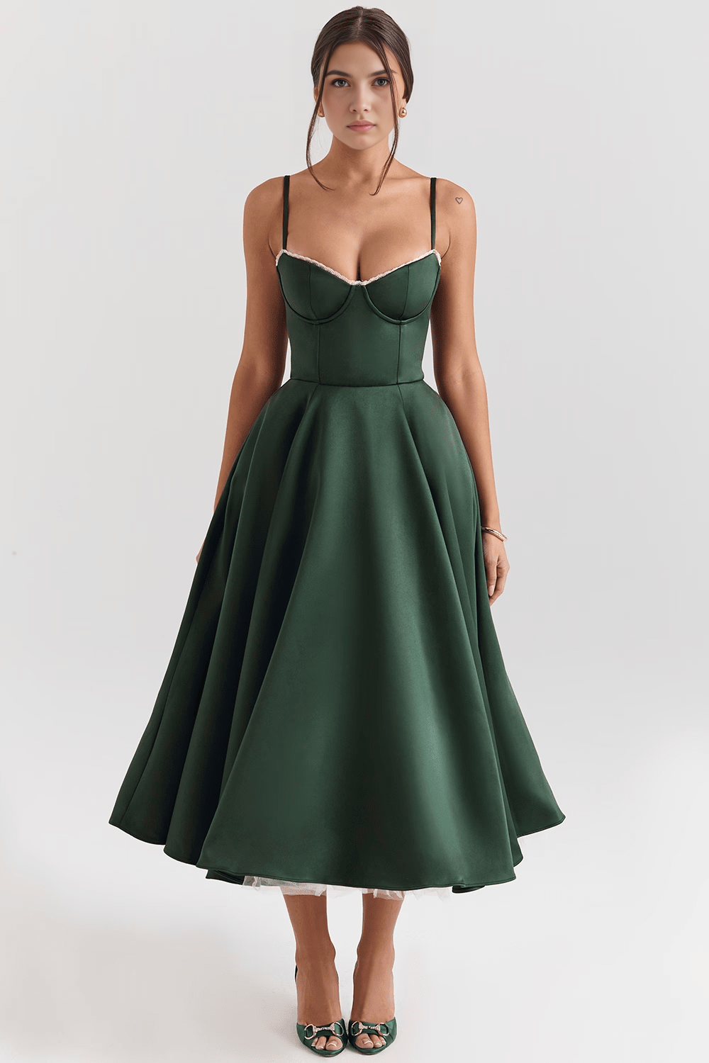 Elegant-Sculpting Midi Dress