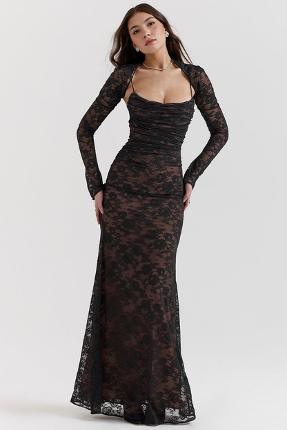Radiant Elegance Lace Maxi Dress