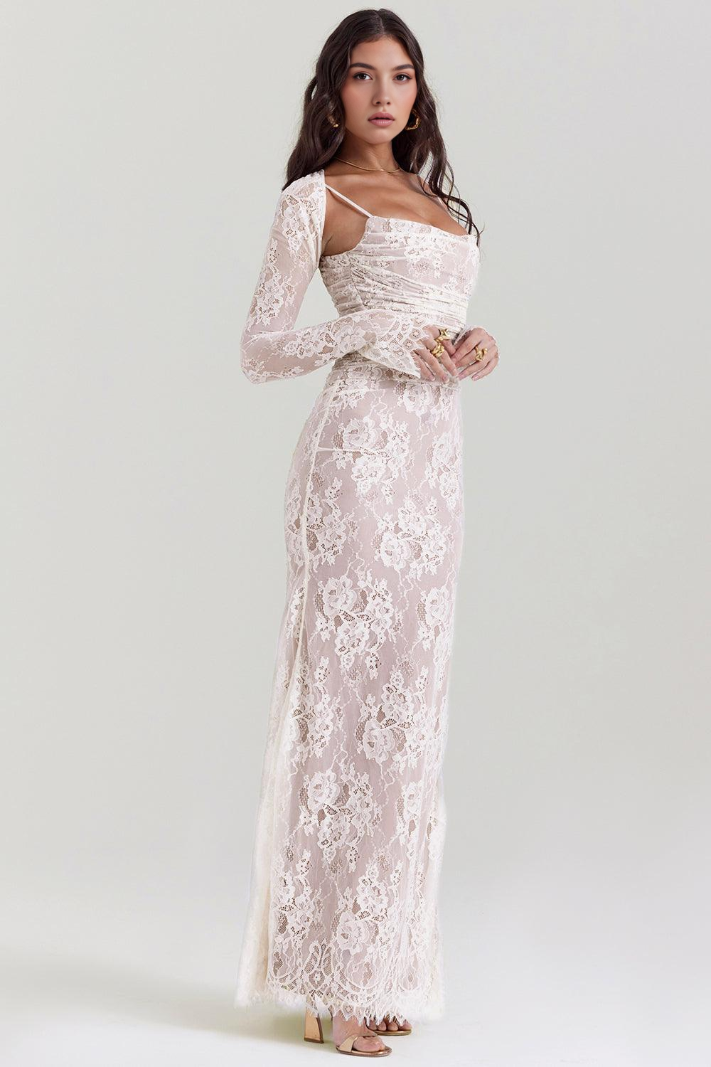 Radiant Elegance Lace Maxi Dress