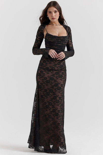 Radiant Elegance Lace Maxi Dress