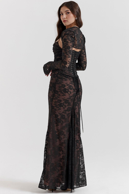 Radiant Elegance Lace Maxi Dress