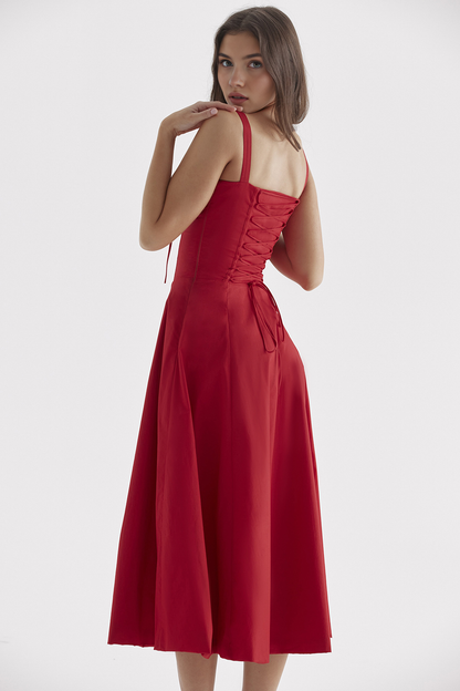 Vintage-Style Midi Dress
